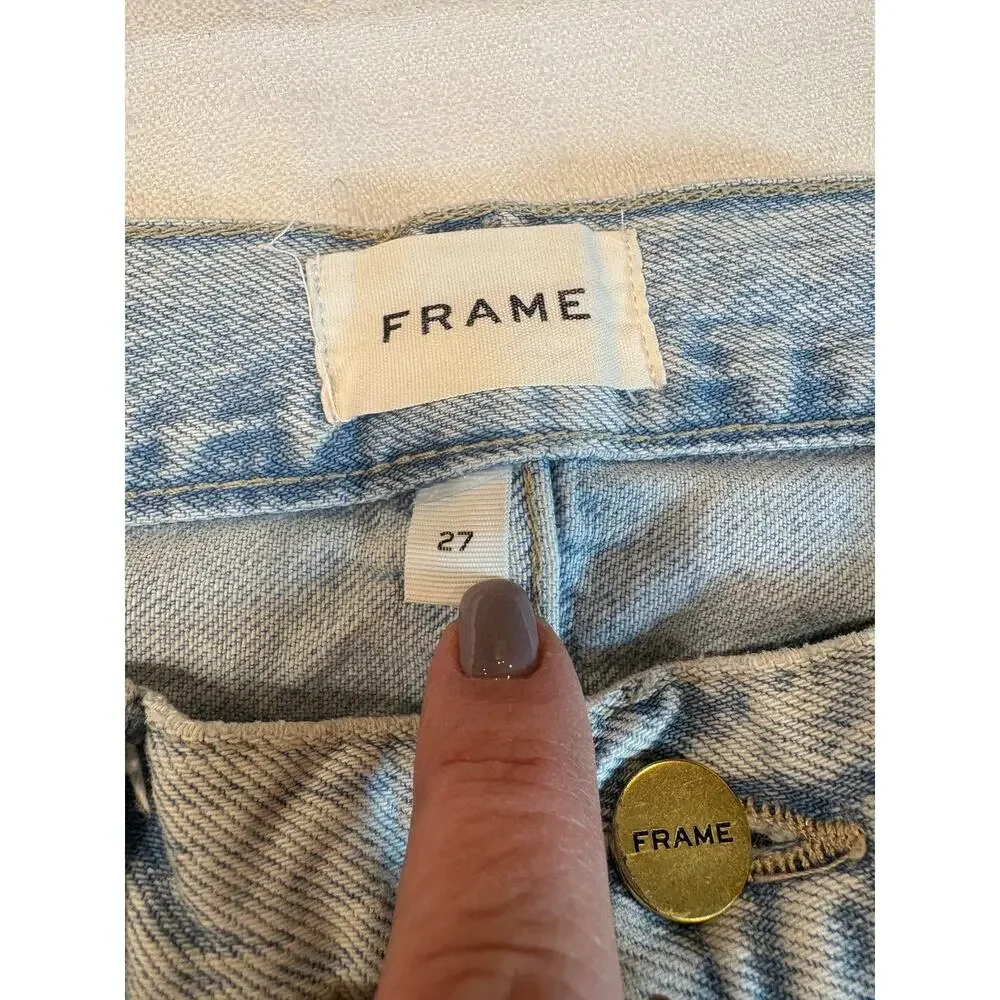 Frame Le Baggy Palazzo Jeans Light Wash Size 27 - Picture 9 of 11